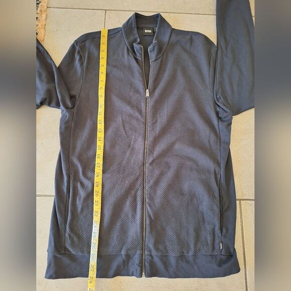 HUGO BOSS COTTON ZIP-UP‎ CARDIGAN, NAVY, SIZE M - Picture 5 of 7